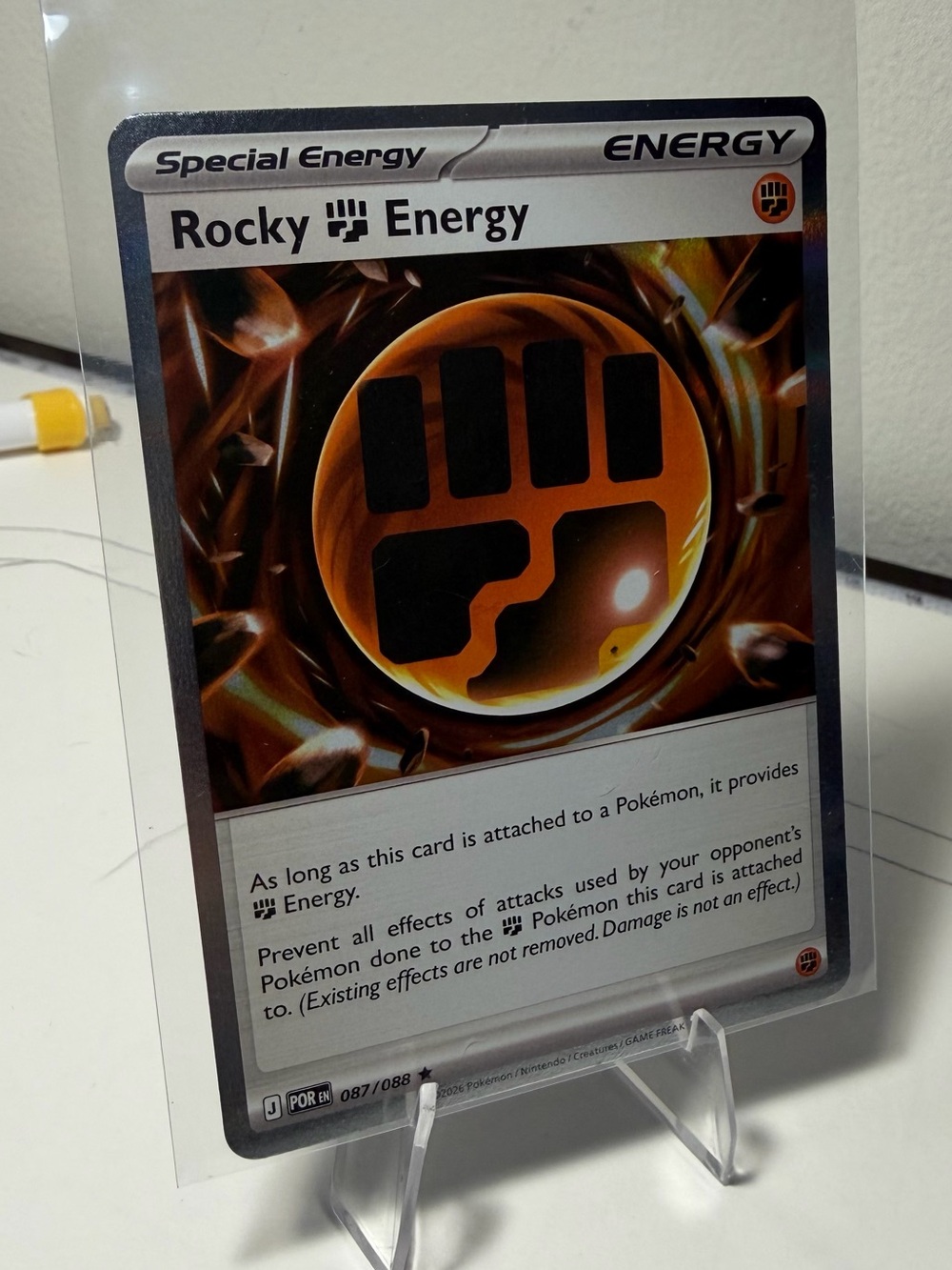 Rocky and Telepathic Energy Pokémon Special Energy Holo Cards- Perfect Order